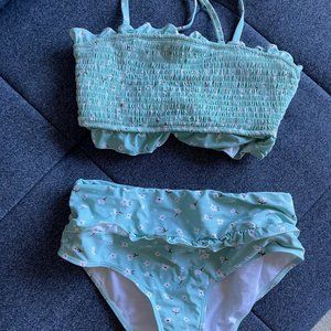 Floralkini Floral Bandeau Bikini - Small top, Medium bottom, New without tags